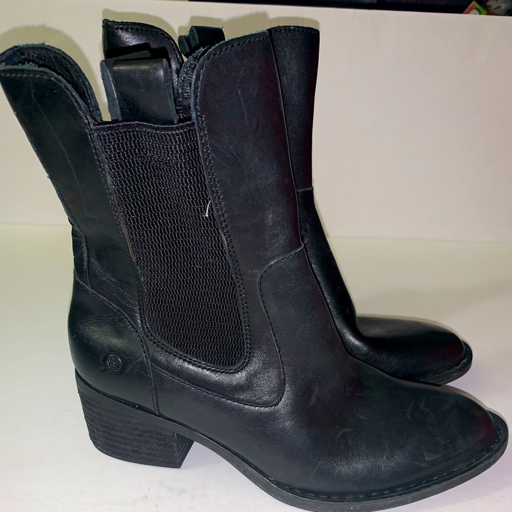 Born Black slip on boots